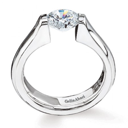 Gelin Abaci Tension Solitaire Engagement Rings TR-071A